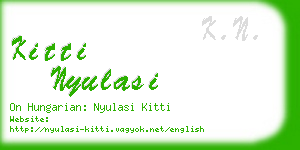 kitti nyulasi business card